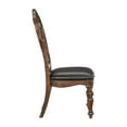 thumbnail image 4 of Traditional Formal Set of 4 Side Chairs Dining Room Furniture Dark Oak Finish Wood Lavish Style Back Design, 4 of 4
