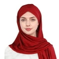 thumbnail image 1 of Women Hat Ruffle Cancer Chemo Turban Wrap Cap Scarf Shawl Plaid Scarves Bulk, 1 of 3