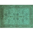thumbnail image 1 of Ahgly Company Machine Washable Indoor Rectangle Oriental Turquoise Blue Traditional Area Rugs, 2' x 5', 1 of 4