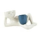 thumbnail image 1 of Maceta de resina con figura acostada de lado, maceta para decoración de jardinería, maceta doble para flores Con plantador azul, 1 of 9