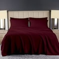 thumbnail image 3 of SCI Luxury 4PC Sheet set 800 Thread Count Bedsheets pure Egyptian Cotton Twin XL Size Sateen Weave Hotel Sheets Fits Mattress Upto 16" Inch Deep Pocket ( Wine ), 3 of 5