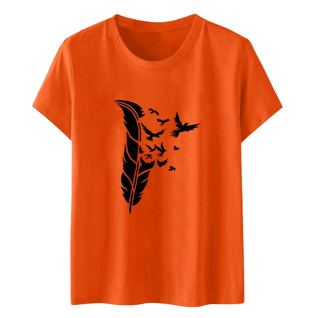 GPOECD Girls Unity Day The Orange T Shirt Casual Printed Tee Top For Children Light Gray,3-4 Years