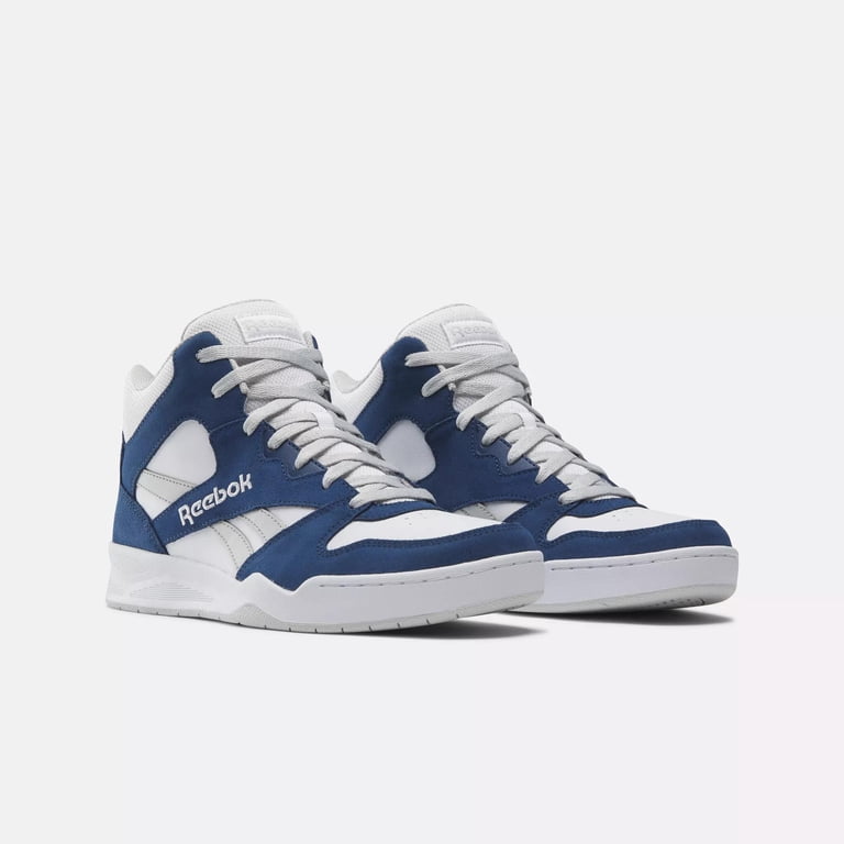 Reebok Men\'s BB4500 X-Wide High Top Sneaker White Blue Size 7.5 Reebok Royal BB4500 Hi white, blue, and grey sneakers. | eBay main image 3