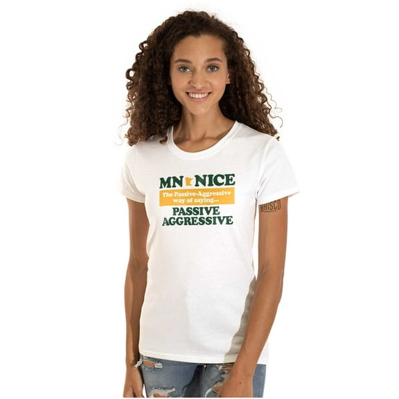 Minnesota Nice Funny State Slogan MN Womens Fitted Plus Size Graphic Tee Brisco Brands 2X