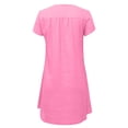 thumbnail image 4 of Sexy Vestidos Cortos de Verano para las Mujeres 2025 Moda Suelta de Ocio Vestido de Manga Corta con Cuello en V, Vestido Casual de Rodilla, 4 of 6