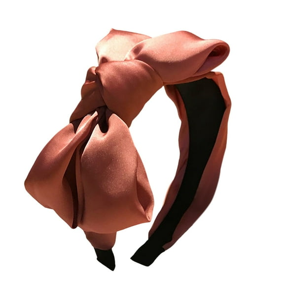 Clearance! Audhol Bow Headbands for Women Shenmeida Wide Headbands Hoop Bow Knot Headband Hair Elastic Fashion Hair Accessories for Women and Girls Headband with Bow Pink One Size