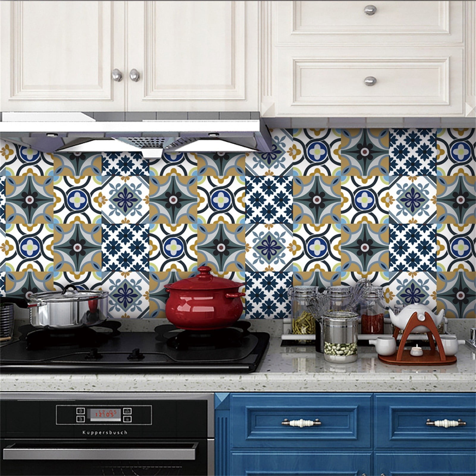 Yeetfub 2024 Peel And Stick Tile Decals Clearance 6pc Peel And Stick Ceramic Tile Paste 3D Lattice Crystal Ceramic Tile Paste DIY Waterproof Self Adhesive Wall Sticker