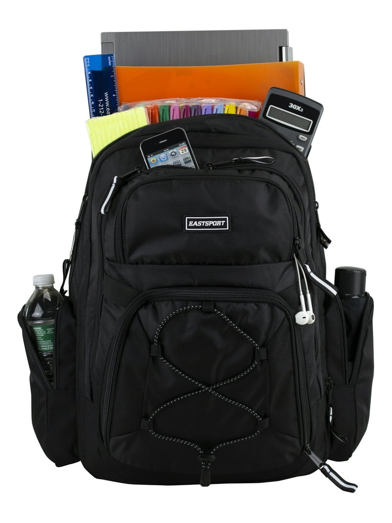 バッグ FTP Bungee Backpack Eastsport Bungee Expandable Unisex Recycled Backpack Black