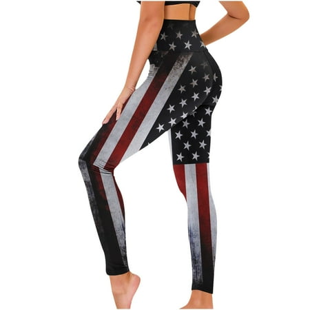 

Charella Stars Striped Pants for Women Casual Yoga Trousers High Waist 4th of July Flag Straight Stretchy Patriotic Long Pant D2*Dark Gray L