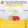 thumbnail image 3 of 50 Pcs Microwave Steam Bags for Cooking Reusable Zipper Steam Vegetable Bag Frozen Food Heating Bags for Faster Vegetables Seafood and Meat, 7.1 X 7.9 Inches (50), 3 of 7