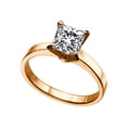 thumbnail image 3 of 1 Carat (DEW) Forever One Moissanite Engagement Ring Solitaire in 14K White Gold, 5.5MM D-F VS, 3 of 3