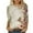 Kaki-C, variante sur HKEJIAOI T-Shirts à Manches 3/4 pour Femmes à Imprimé Floral, Col Rond, Coupe Ample, T-Shirts Décontractés Mode, Chandails à Enfiler, Kaki-A S