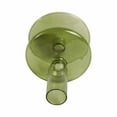 thumbnail image 6 of Decorative Glass Candle Holder for Taper Candles - Modern Candlestick Holder with Disc and Sphere Design for Table Decor - Pair with Gold Centerpieces for Tables and Living Room Display - 5", Green, 6 of 12