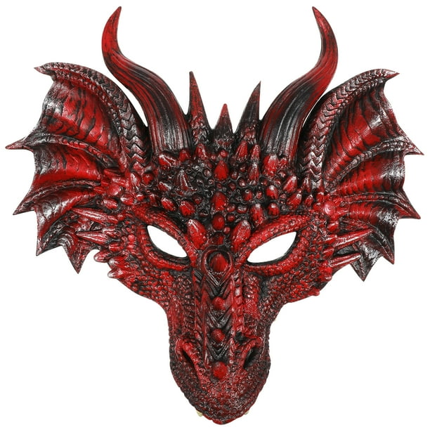 Máscara de dragón para Halloween, máscara de cosplay, máscara divertida para disfraces, accesorios para fiestas de disfraces, carnaval, fiesta de máscaras