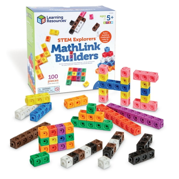 Learning Resources STEM Explorers MathLink Builders  Kindergarten STEM Activities  and Games for Kids Ages 5 and Up