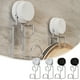 thumbnail image 1 of Juego de ganchos de lavabo con ventosa giratoria | Estante de almacenamiento montado en la pared sin taladro | Hierro de soporte de carga fuerte | Impermeable Resistente a la oxidación | Paquete de, 1 of 7