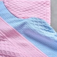 thumbnail image 4 of Mens Knit Shirts Short Sleeve Button Down Casual Shirt Vintage Old Money Textured Stripe Polo Shirts Vacation Beach Tops Size 2XL Pink, 4 of 5