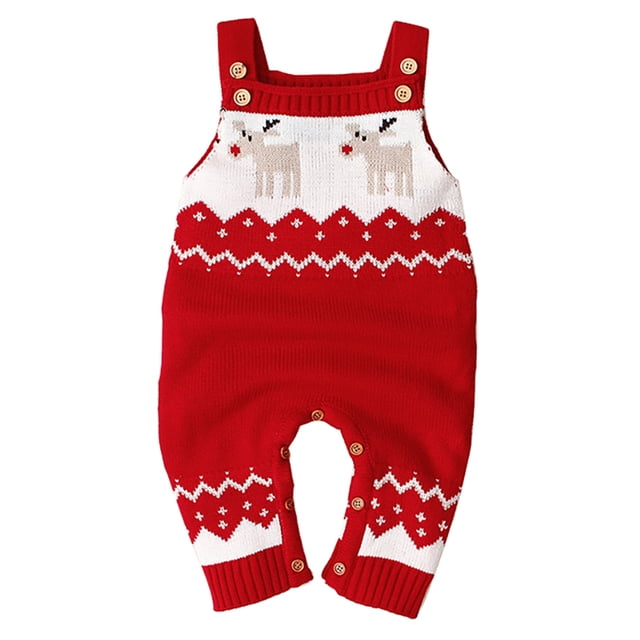 FELTECHELECTR 1 pieza de ropa infantil con temática navideña, suéter con estampado de alce, mono encantador