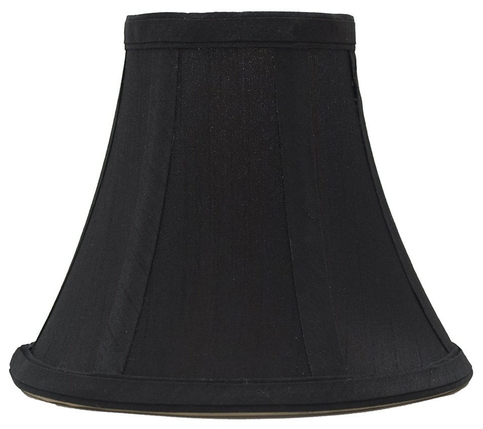 Urbanest Scallop Mini Chandelier Lamp Shades Softback,3"x6"x5" Set of 5 Black 