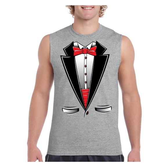 Men's Graphic T-Shirt Sleeveless - Tuxedo Prom Costume