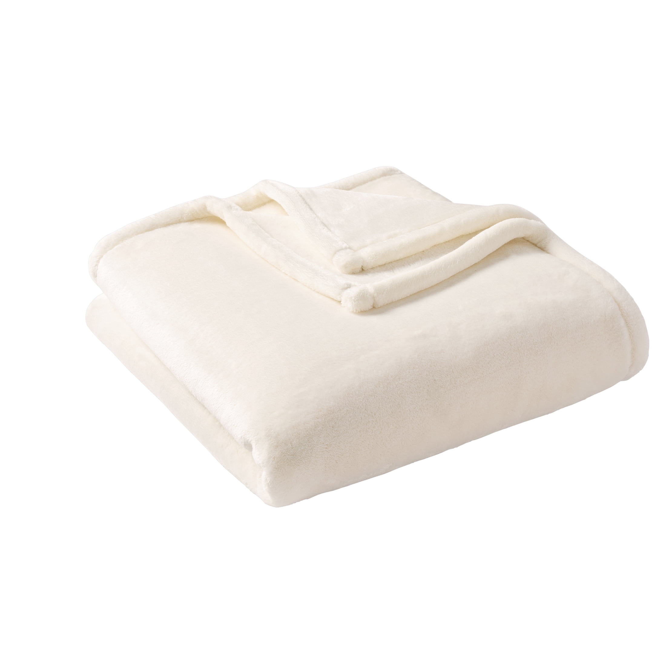 Better Homes & Gardens Oversized Velvet Plush Throw Blanket, Vanilla Dream