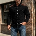 thumbnail image 4 of LONKITO Shirt Jackets for Men Corduroy Casual Button Down Shirts Jacket with Pockets Fall Clothes, 4 of 8