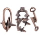 thumbnail image 2 of eecoo Rompecabezas de Rompecabezas, 3 Piezas de Rompecabezas de Metal Hole Lock IQ Test Mind Game Toys for Party Favor Kids Adult Challenge(A) Ecomeon  no, 2 of 6