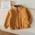 thumbnail image 6 of RYRJJ Toddler Kid Girls Boys Fleece Jackets Lightweight Zip Up Sherpa Fall Winter Coats Long Sleeve Stand Collar Jacket, 6 of 7