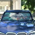 thumbnail image 4 of Qxltty Wolf King Dreamcatcher Car Windshield Sunshades Foldable UV Rays Sun Visor Protector Keep Your Vehicle Cool 53×23.5in, 4 of 8