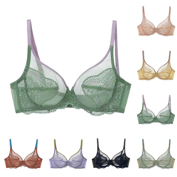 Avtoify Woman Solid Color Comfortable Summer Womens Dressy Casual Bras Hollow Out Perspective