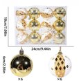 thumbnail image 3 of Christmas Ornaments Ball 12PC/6cm Electroplated Painted Christmas Ball Set, 3 of 7