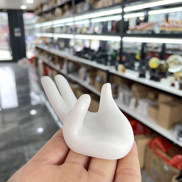XWSHYW Juguetes para Niños Base de Resina de Bola de Cristal, Artesanías de Resina Pequeñas con Una Sola Mano, Soporte de Bola, Decoraciones para El Hogar y La Oficina