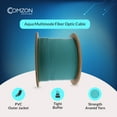 thumbnail image 7 of 2-Strand Fiber Indoor Distribution Fiber Optic Cable, Multimode 50/125, Corning Clear Curve OM3, Plenum Rated, Aqua, Bulk Spool for High-Speed Data Transmission, 1000ft, 7 of 7