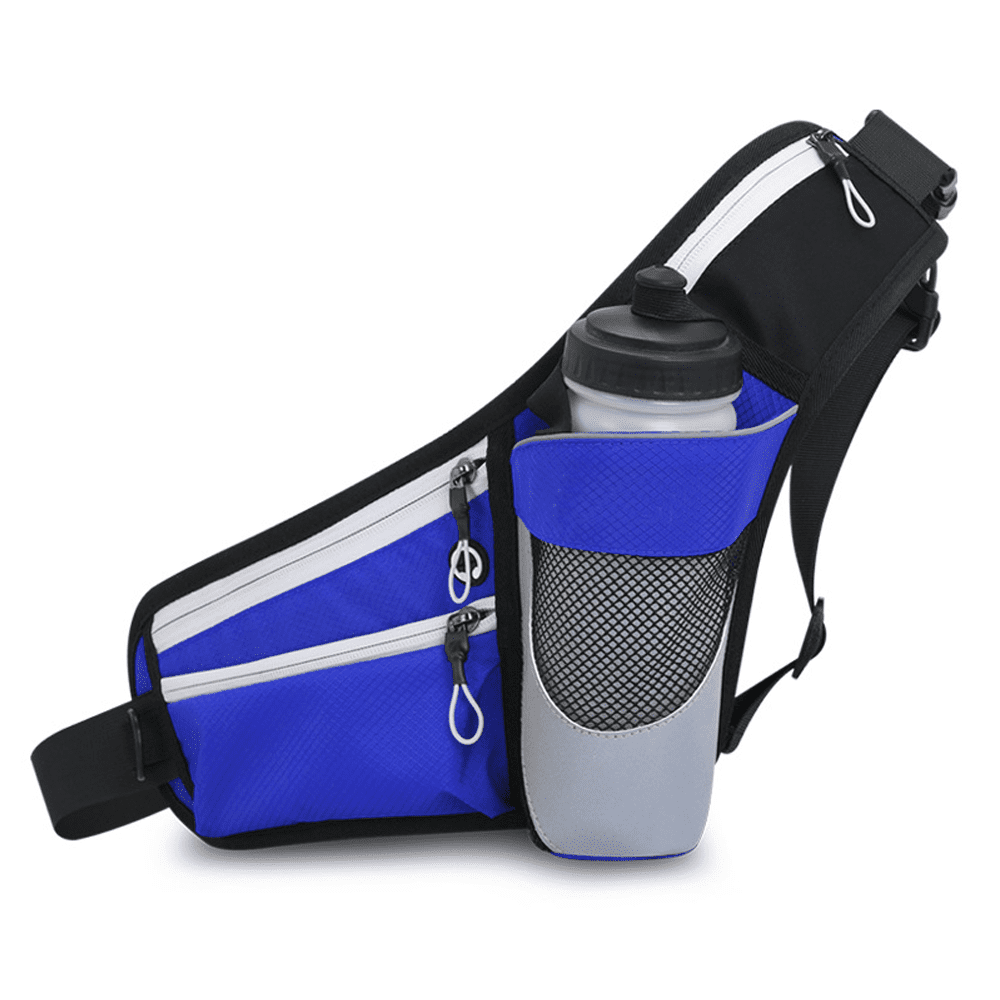 Lightweight running fanny pack with water bottle holder for