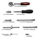 thumbnail image 2 of Juego de herramientas de llave de carraca y dado de 46 piezas Destornillador de accionamiento de 1/4 de pulgada yeacher  Llave de trinquete, 2 of 7