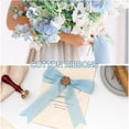 thumbnail image 2 of 1-1/2" x 22Yd Chiffon Silk Ribbon Light Blue Ribbons Set 5.5Yd x 4 Rolls Fringe Fabric Eco-Friendly for Wedding Invitations, Bridal Bouquets, Decorations, Gifts Wrapping & Bow Making, 2 of 7