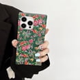 thumbnail image 5 of Retro Red Green Flower Matte Phone Case for iPhone 15 Pro 6.1 inch,Luxury Vintage Trendy Design One Piece Slim Protective Girls Women  Edge Cover(iPhone 15pro 6.1",Red), 5 of 9
