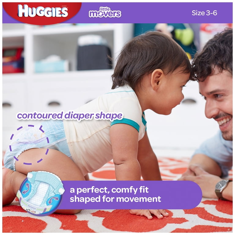 HUGGIES Little Movers Diapers, Size 6, 76 Diapers - Walmart.com