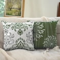 thumbnail image 4 of Olive Green Throw Pillow Covers Set of 4 Modern Simple Farmhouse Cushion Cover for Sofa Couch Bed Living Room Sage Green Home Decor Pillow Covers 18x18 Inch, 4 of 5