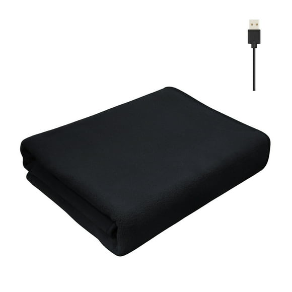 Electric Blanket Heated Blankets Shawls Household Products Home Warm Winter Buckle Fleece No Adjustment Office Throw Rug Black 59*31in