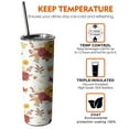 thumbnail image 6 of 20 oz Double Insulated Coffee Tumbler with LeakProof Lid Watercolor Floral Flowers Wildflower Cafe Tumblers for Mountain Halloween Fishing Christmas, 6 of 7