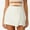 White, variant on Womens Shorts Casual Mid Waist Zip Back Split Front Summer Solid Wrap Beach Vacation Trendy 2025 S-XL
