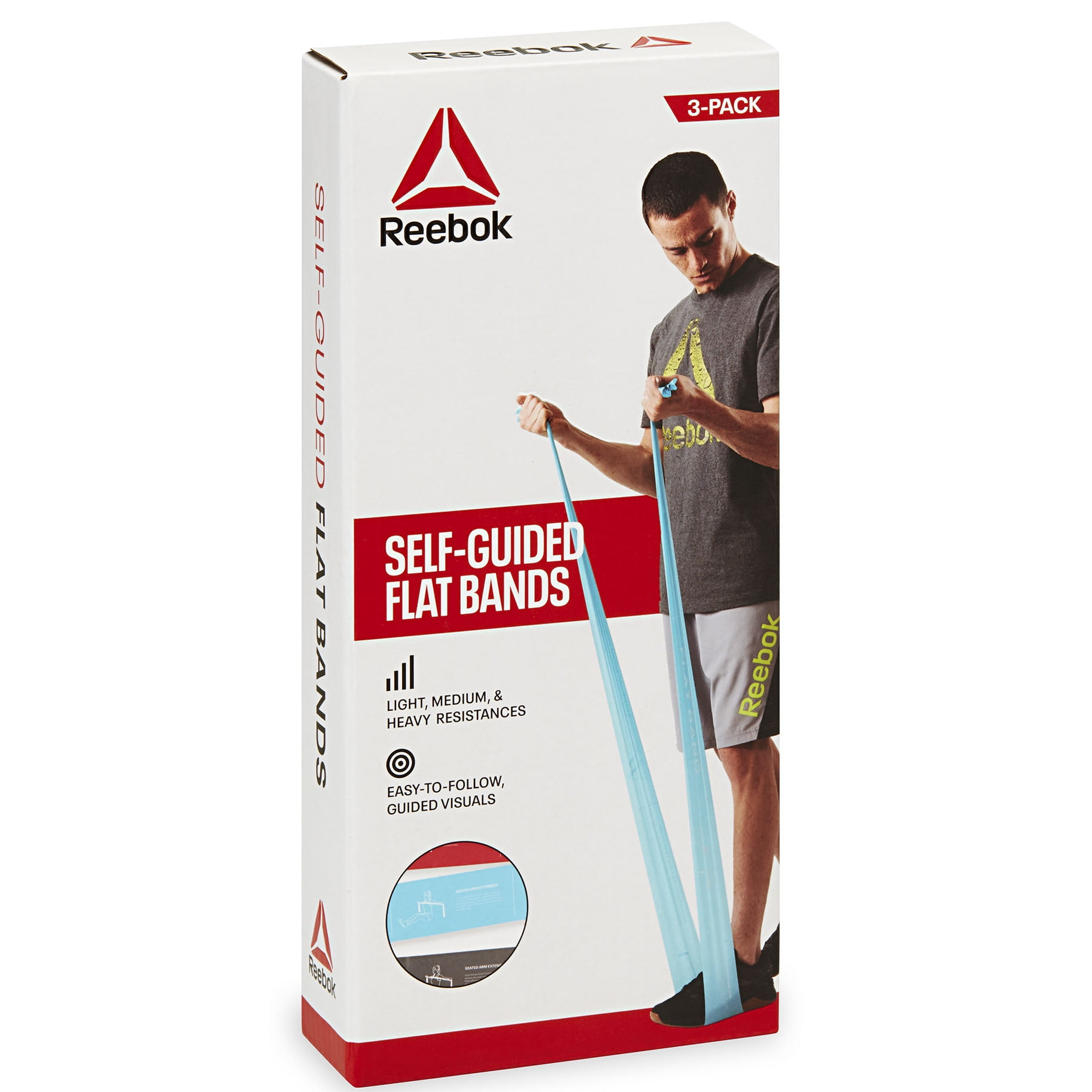 Reebok Delta Flat Resistance Bands, 3-Pack photo 3