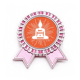 thumbnail image 1 of Ahorro de tiempo de utilización se esfuerza Insignia broche Medalla rosa premiada, 1 of 3