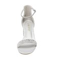 thumbnail image 4 of Sandalia DREAM PAIRS Tacón Bajo Grueso Plateado con Rhinestones Talla US11, 4 of 6