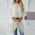 thumbnail image 4 of TFEOQRY Pullover Sweater for Women Fashion Solid Color Loose Comfortable Knitwear Long Sleeved Round Neck Sweater Top White, 4 of 8