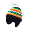 thumbnail image 6 of Eoperou Children Winter Hat Striped Rainbow Color Knitted Thick Warm Elastic Ear Unisex Soft Warm Windproof Kids Beanie Cap, 6 of 8