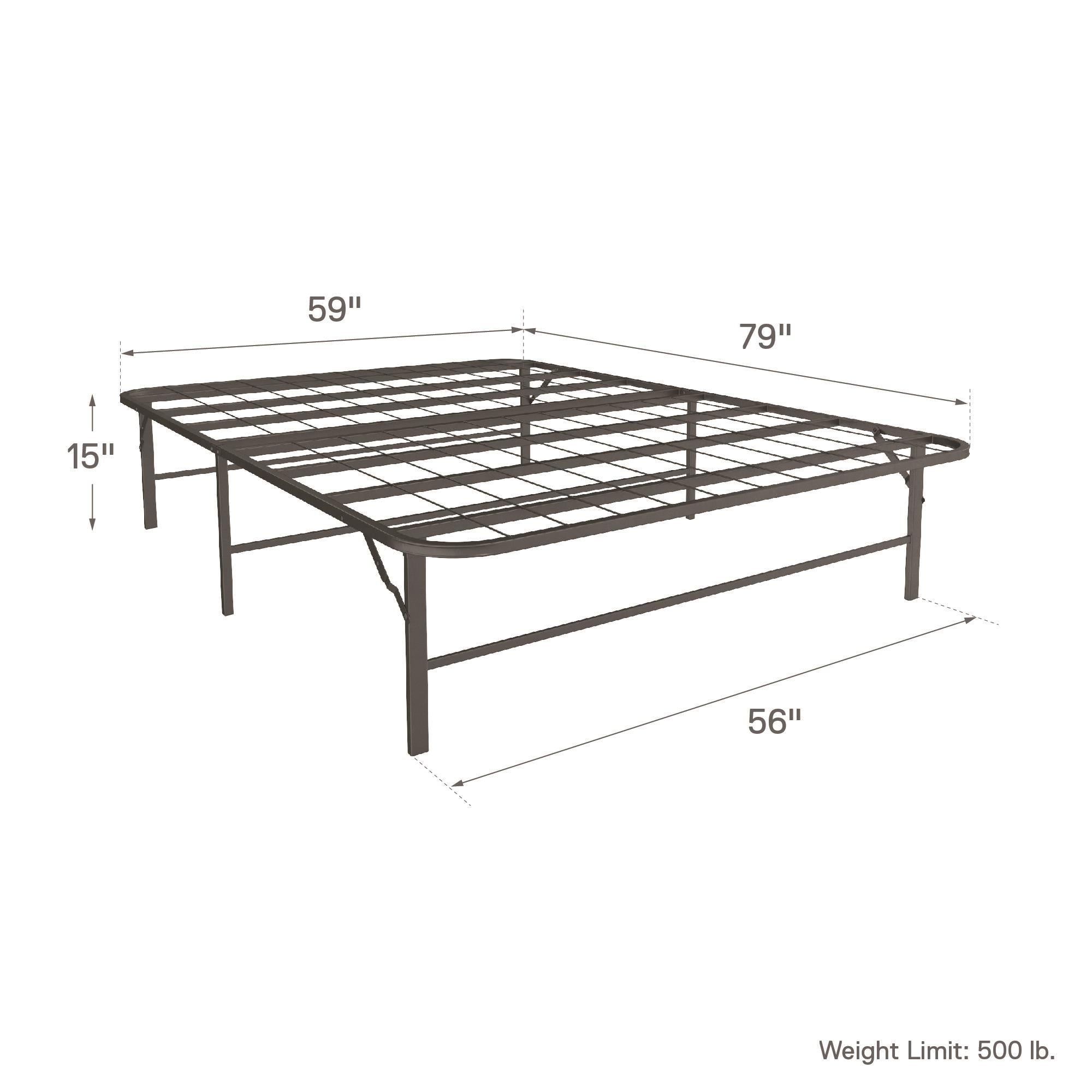 Mainstays Metal Platform Bed Frame And Mattress Foundation, Black ...