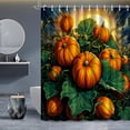 thumbnail image 4 of Höst Duschdraperier för Badrum, Höstpumpa Skörd Bondgård Thanksgiving Halloween Tyg Duschdraperi med Krokset, 4 of 4