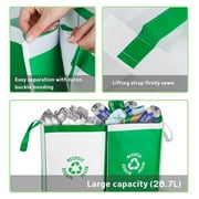 Apooke Kitchen Separate Recycling Waste Bin Bags Recycle Garbage Trash Sorting Bins Organizer Waterproof Baskets Home Storage